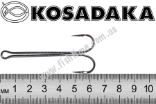 Двойник Double hook extra long black chrome size 1