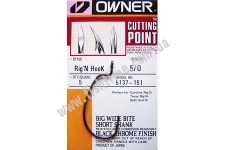   Owner RigN Hook Cutting Point 5  Black Chrome 5137-5/0