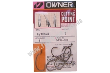   Owner RigN Hook Cutting Point 6  Black Chrome 5137-01
