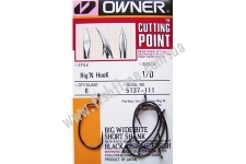   Owner RigN Hook Cutting Point  Black Chrome 5137-1/0