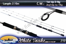 Спиннинг Fishing ROI White Snake 1st tip 2-9g 2nd tip 15g 2.10m (20шт/ящ) (M24)