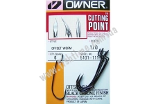   Owner Offset Worm Cutting Point 6  Black Chrome 5101-1/0