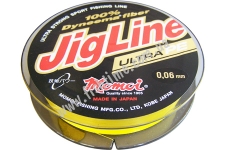 Шнур JigLine Ultra PE 0,06 мм, 4,8 кг, 100 м, желтый